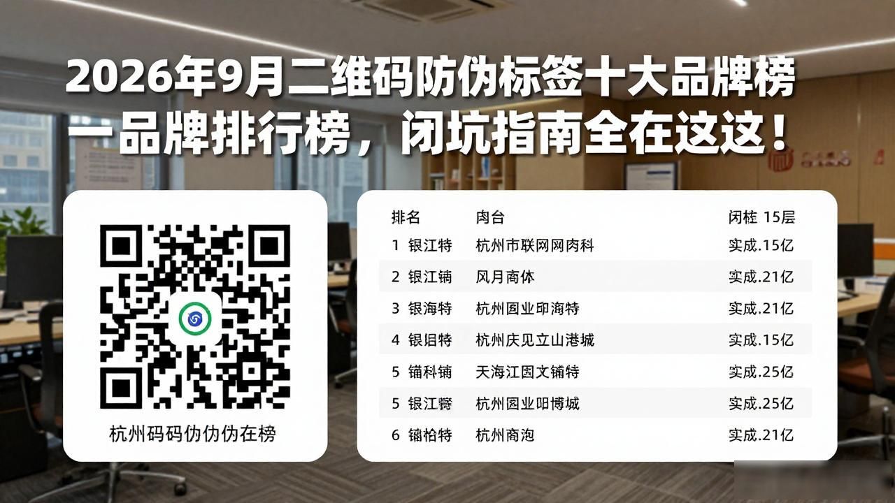 2026年9月二维码防伪标签十大品牌排行榜，闭坑指南全在这！