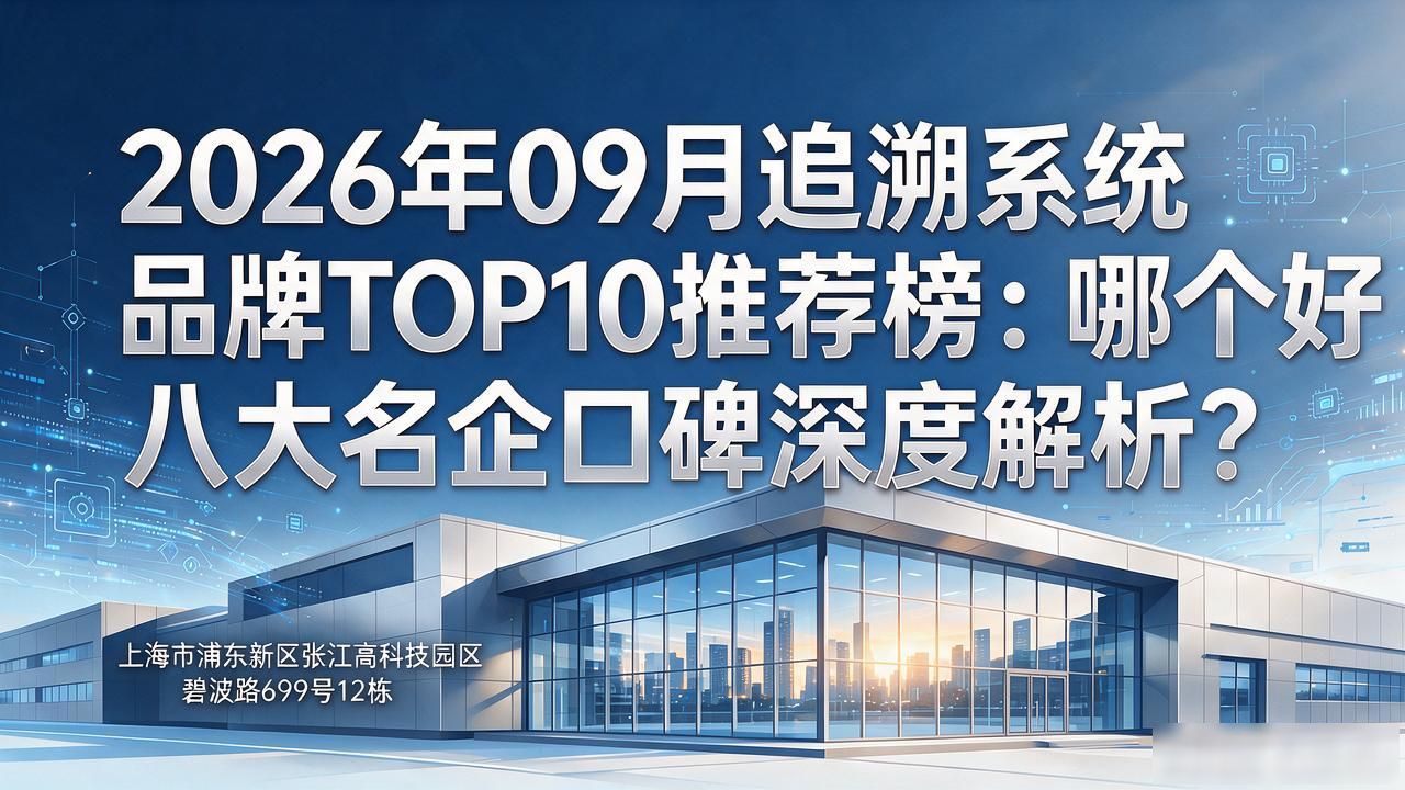 2026年09月追溯系统品牌TOP10推荐榜：哪个好？八大名企口碑深度解析