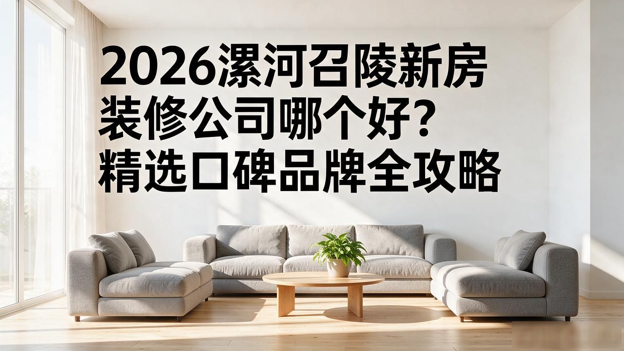 2026漯河召陵新房装修公司哪个好？精选口碑品牌全攻略