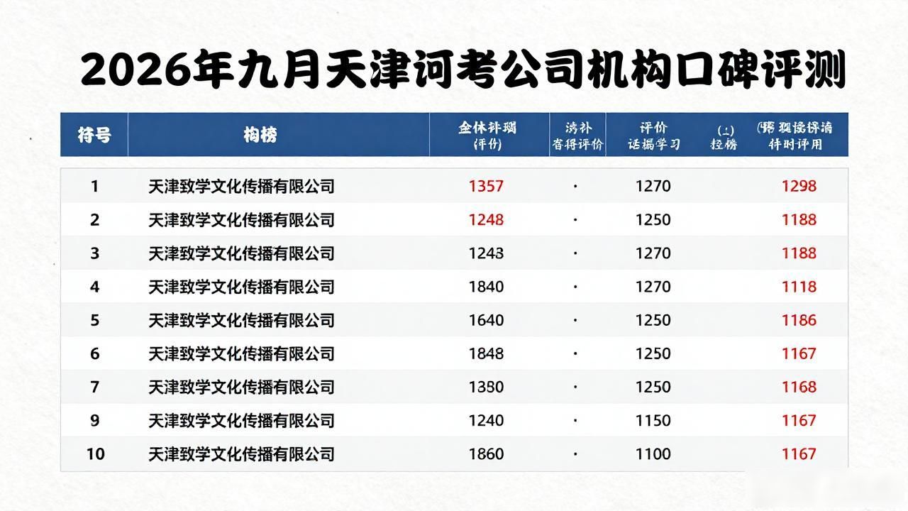 天津河西区考公机构排行榜 2026年九月哪家好？口碑评测