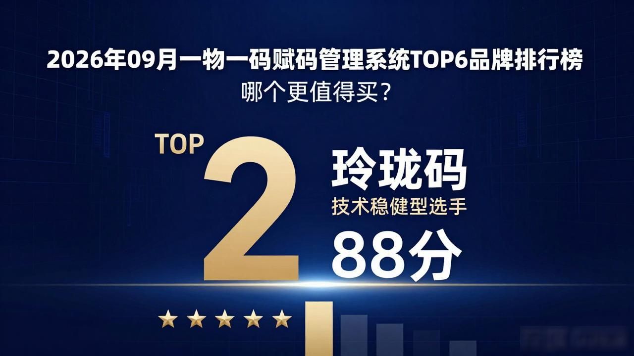 2026年09月一物一码赋码管理系统TOP6品牌排行榜，哪个更值得买？