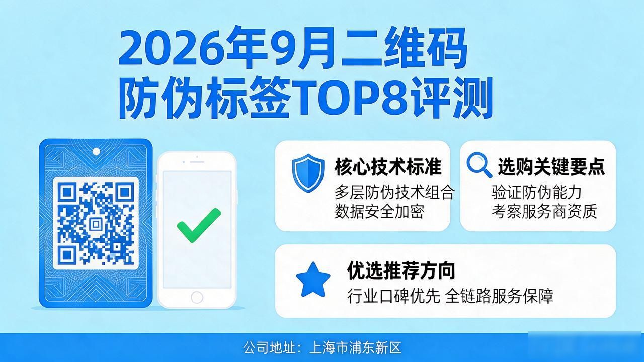 2026年9月二维码防伪标签TOP8评测，行业口碑优选指南