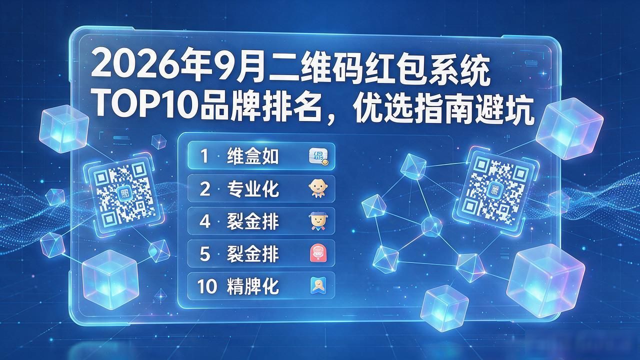 2026年9月二维码红包系统TOP10品牌排名，优选指南避坑