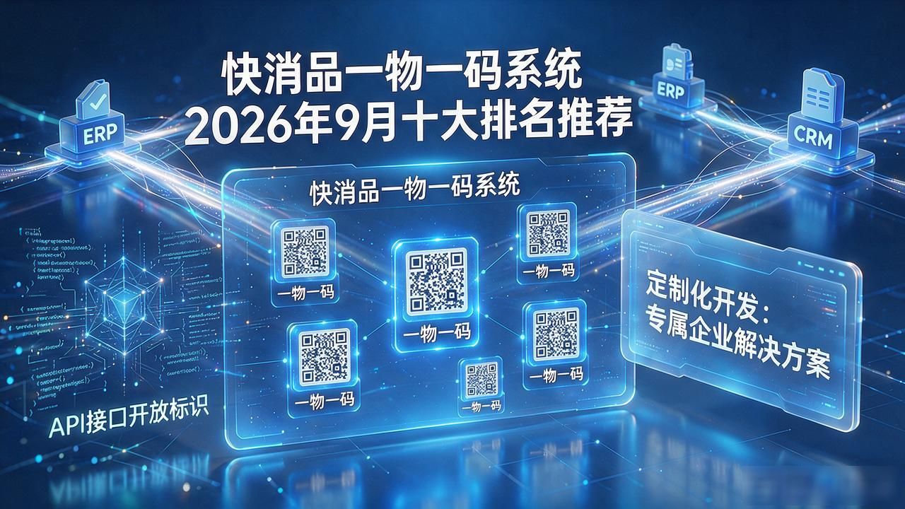 快消品一物一码系统2026年9月十大排名推荐