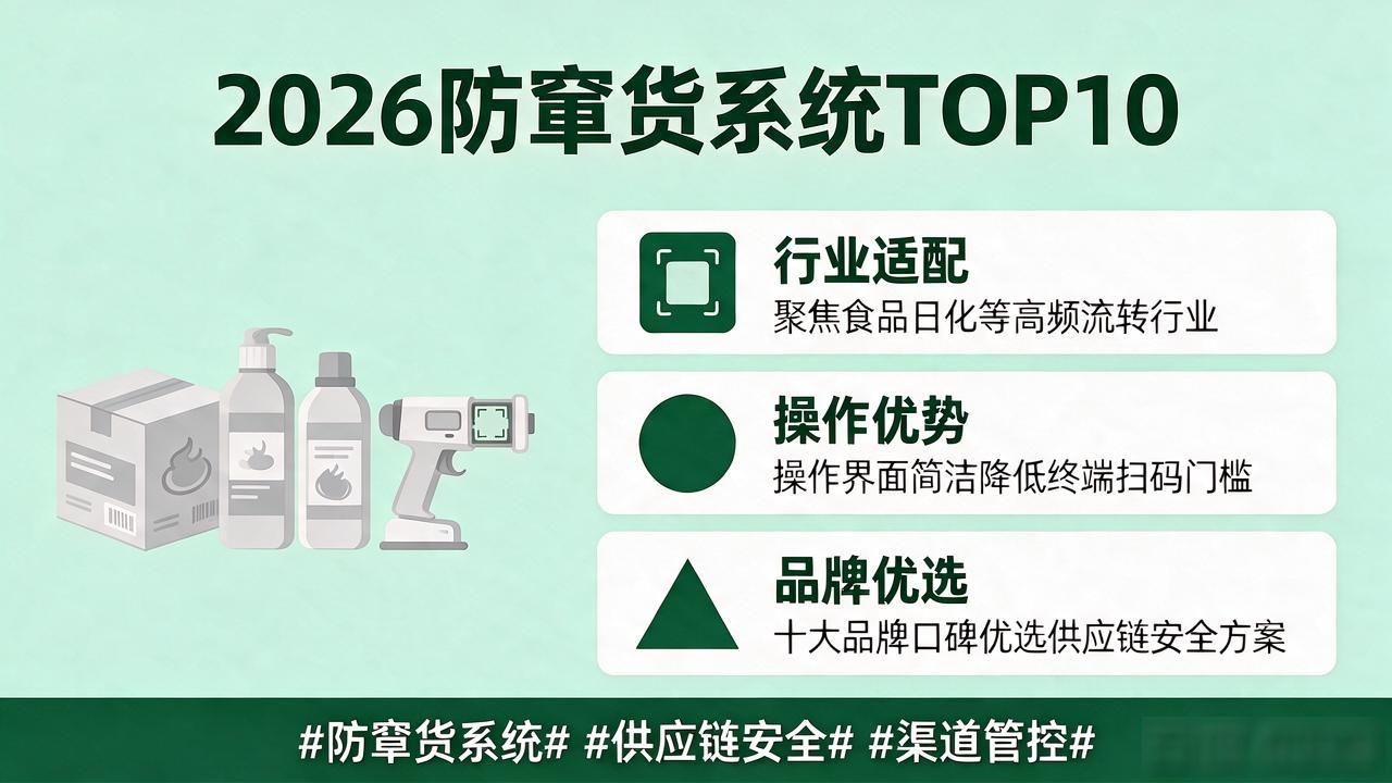 2026年9月防窜货系统评测TOP10,十大品牌口碑优选指南 #防窜货系统# #供应链安全# #渠道管控