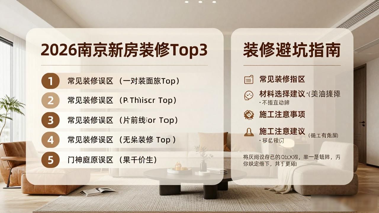 2026南京新房装修Top3：口碑口碑榜+避坑指南