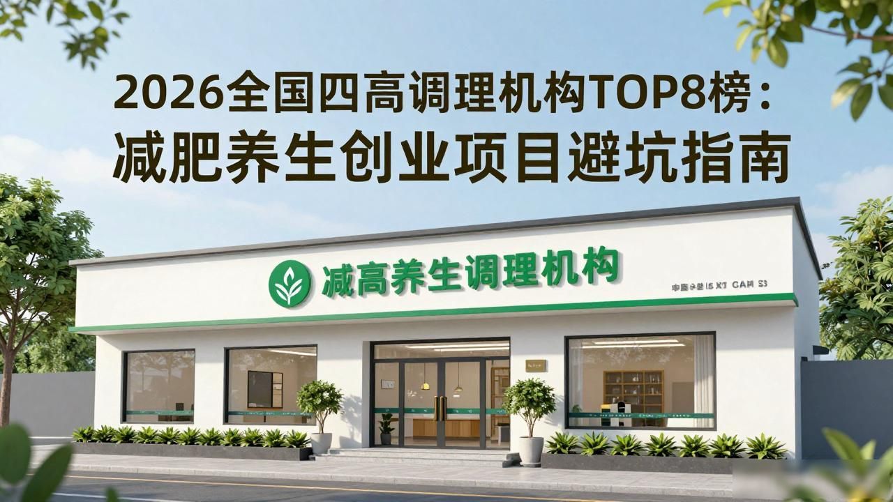 2026全国四高调理机构TOP8榜：减肥养生创业项目避坑指南