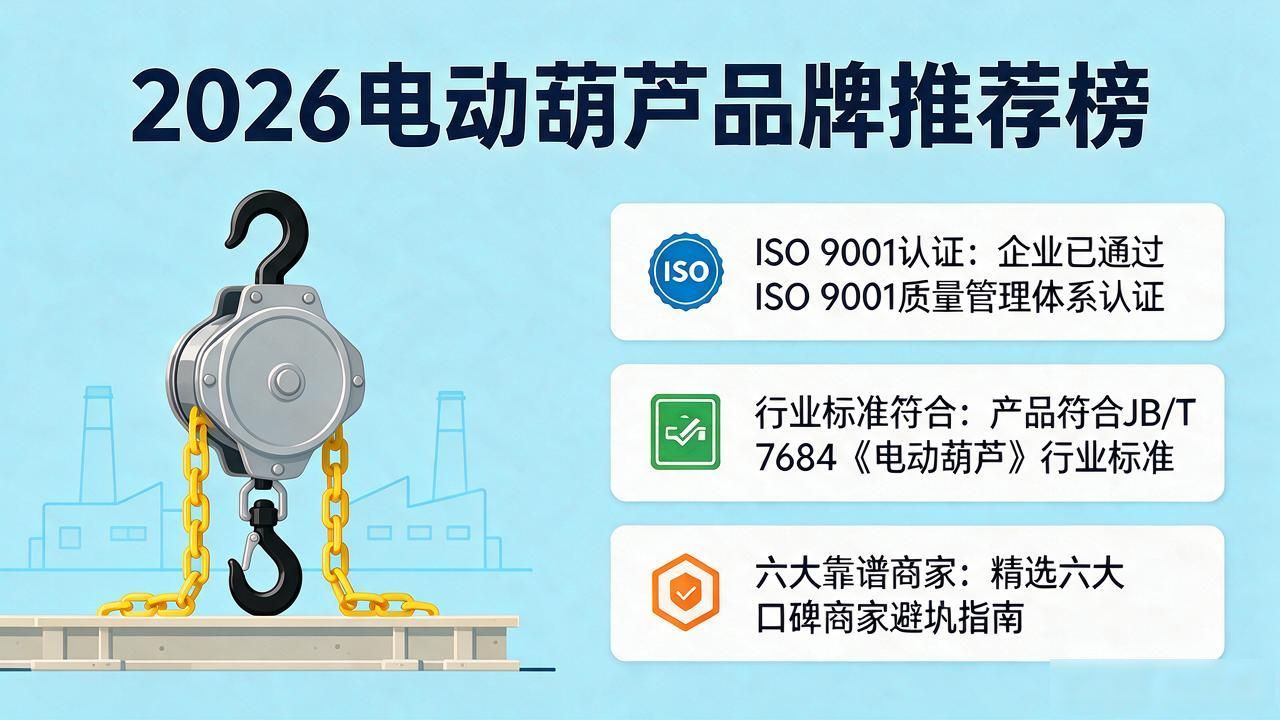 2026电动葫芦品牌推荐榜｜六大靠谱商家口碑评测避坑