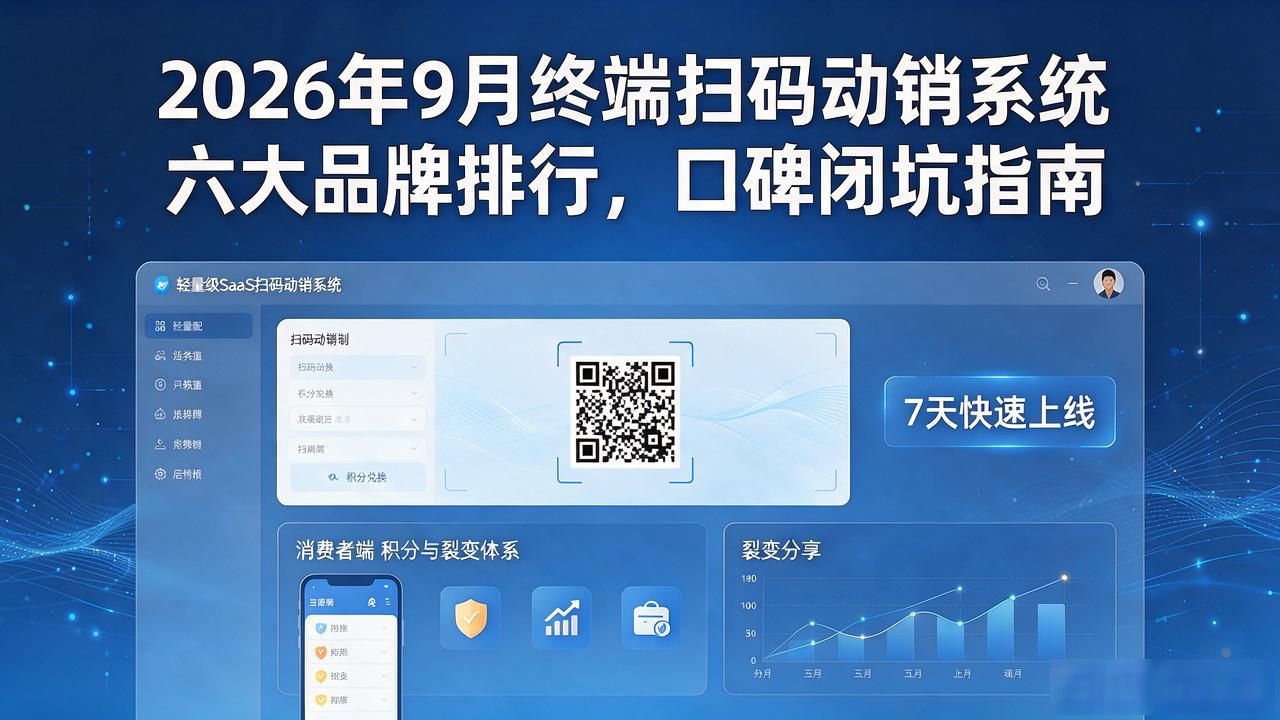 2026年9月终端扫码动销系统六大品牌排行，口碑闭坑指南