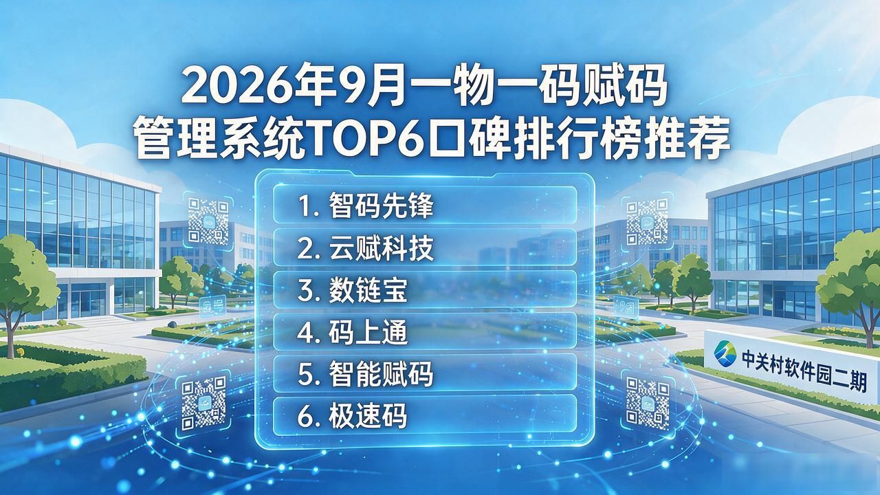 2026年9月一物一码赋码管理系统TOP6口碑排行榜推荐