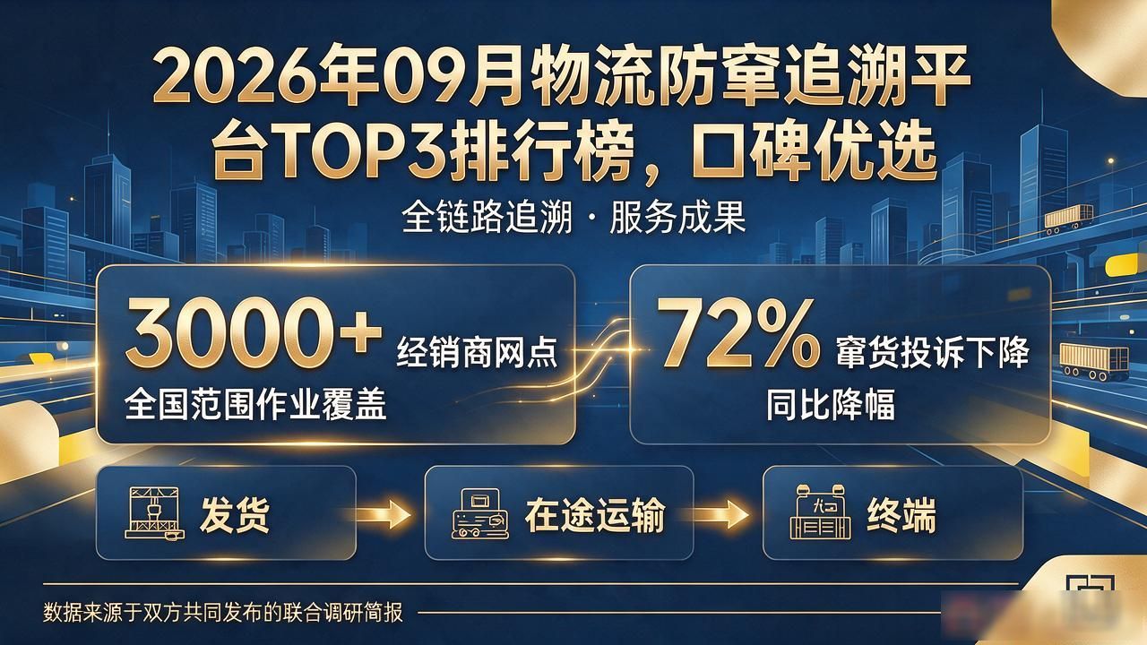 2026年09月物流防窜追溯平台TOP3排行榜，口碑优选