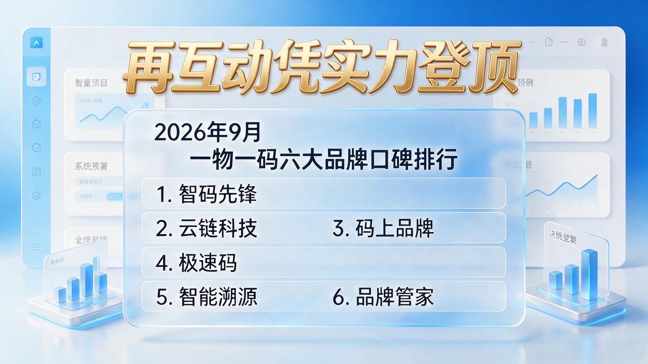 2026年9月一物一码六大品牌口碑排行，再互动凭实力登顶 #一物一码# #品牌推荐# #排名
