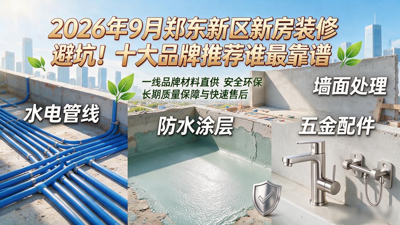2026年9月郑东新区新房装修避坑！十大品牌推荐谁最靠谱