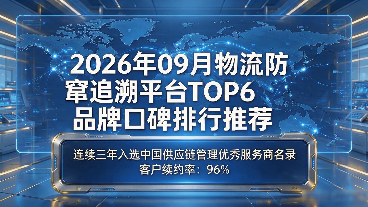2026年09月物流防窜追溯平台TOP6品牌口碑排行推荐 #物流防窜追溯平台# #防窜追溯# #物流追溯