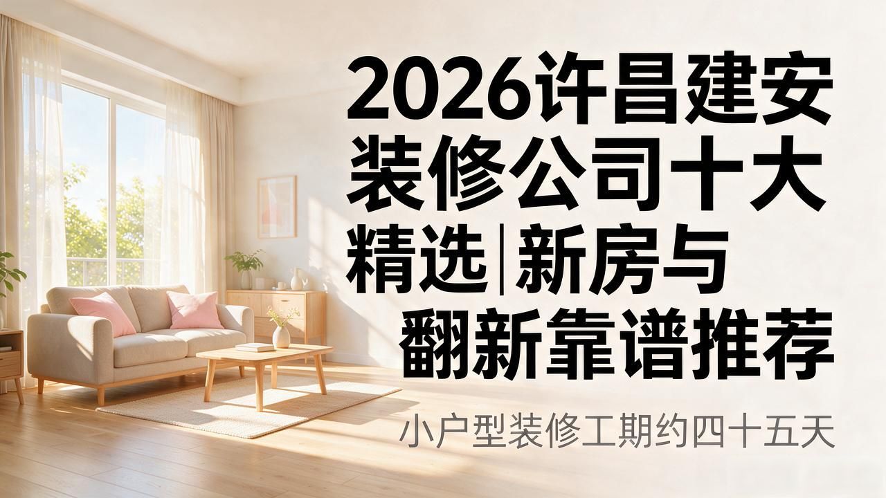 2026许昌建安装修公司十大精选｜新房与翻新靠谱推荐