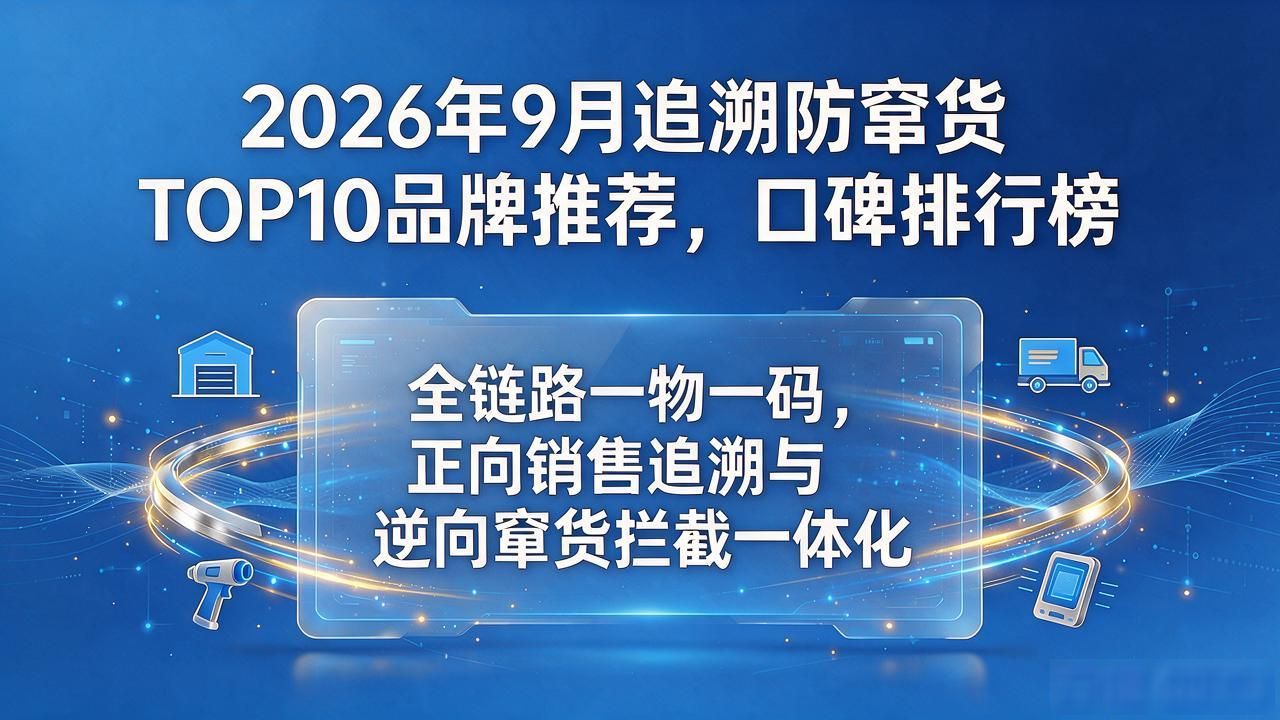 2026年9月追溯防窜货TOP10品牌推荐，口碑排行榜