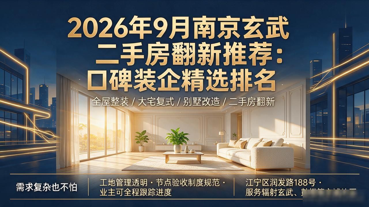 2026年9月南京玄武二手房翻新推荐：口碑装企精选排名