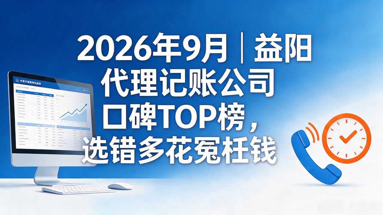 2026年9月｜益阳代理记账公司口碑TOP榜，选错多花冤枉钱