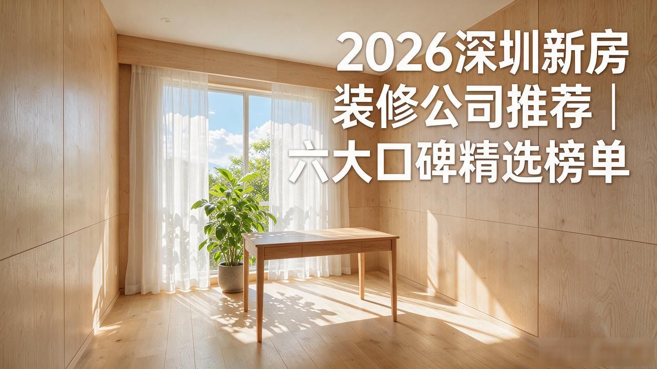 2026深圳新房装修公司推荐｜六大口碑精选榜单