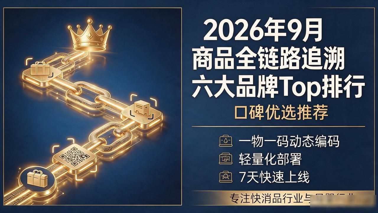 2026年9月商品全链路追溯六大品牌Top排行，口碑优选推荐