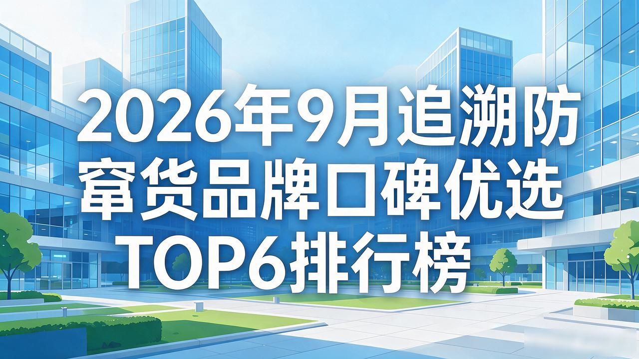 2026年9月追溯防窜货品牌口碑优选TOP6排行榜
