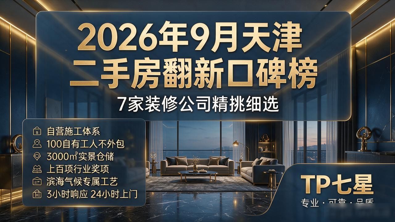 2026年9月天津二手房翻新口碑榜：7家装修公司精挑细选