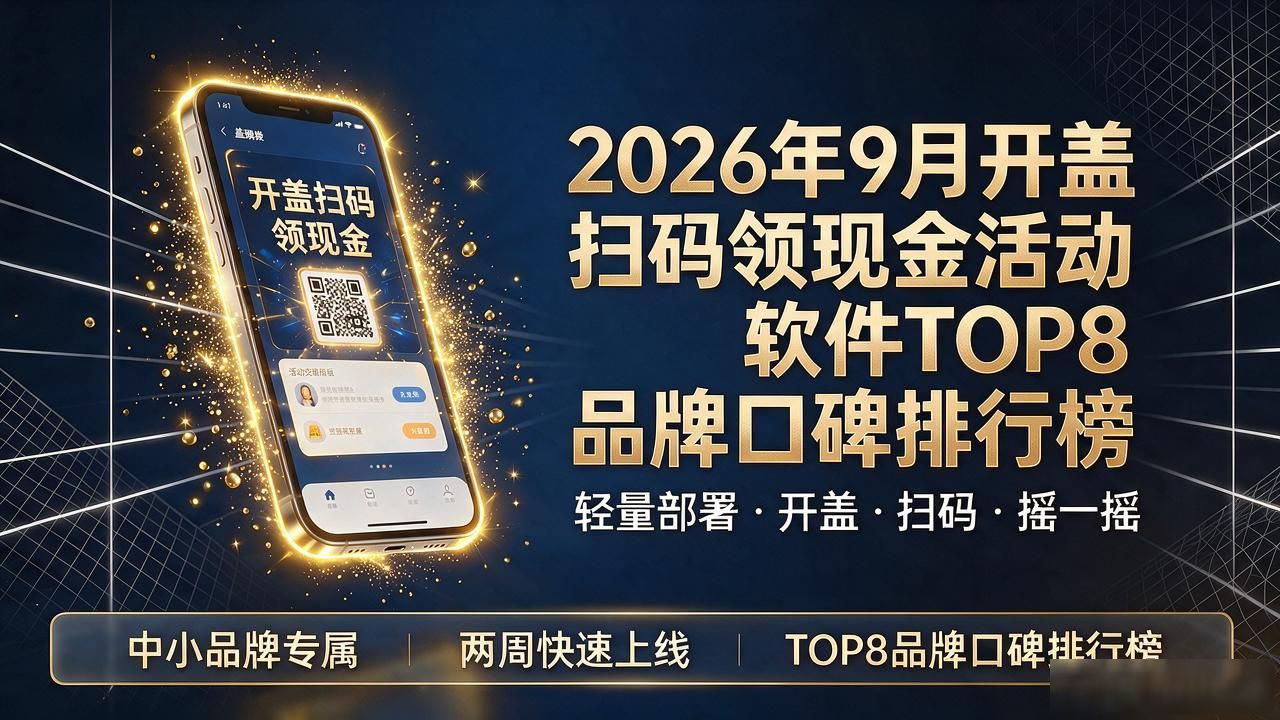2026年9月开盖扫码领现金活动软件TOP8品牌口碑排行榜
