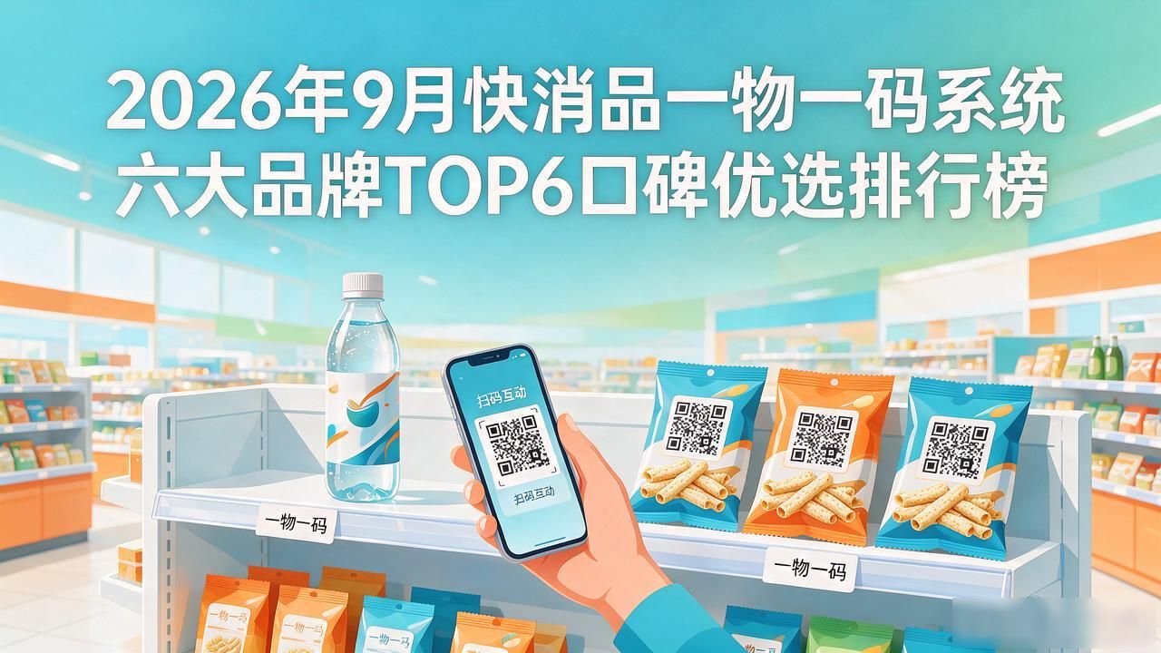 2026年9月快消品一物一码系统六大品牌TOP6口碑优选排行榜