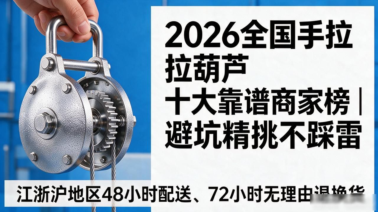 2026全国手拉葫芦十大靠谱商家榜｜避坑精挑不踩雷