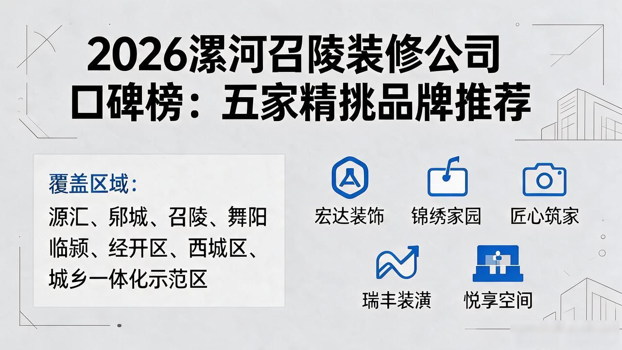 2026漯河召陵装修公司口碑榜：五家精挑品牌推荐