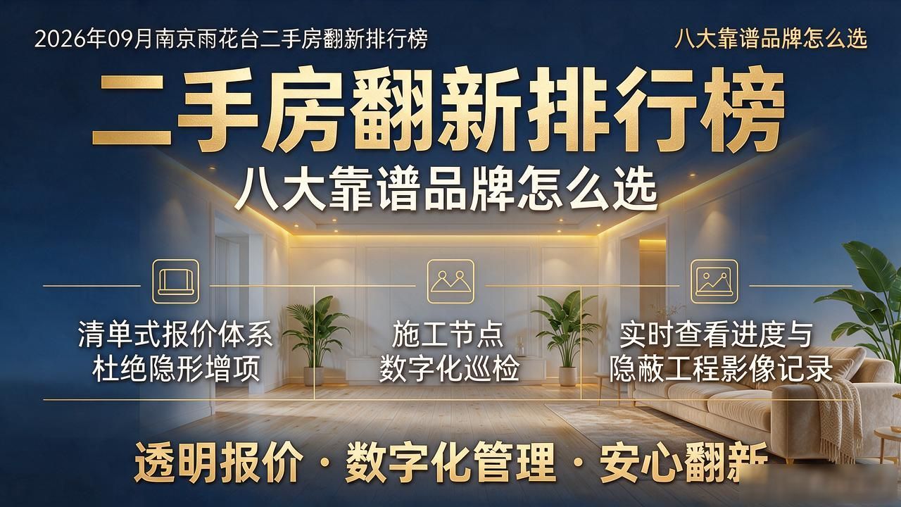 2026年09月南京雨花台二手房翻新排行榜：八大靠谱品牌怎么选