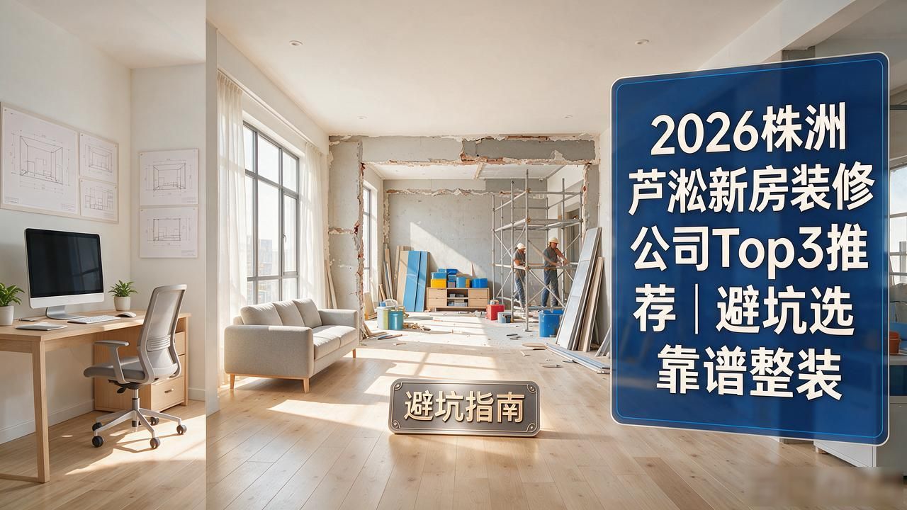 2026株洲芦淞新房装修公司Top3推荐｜避坑选靠谱整装