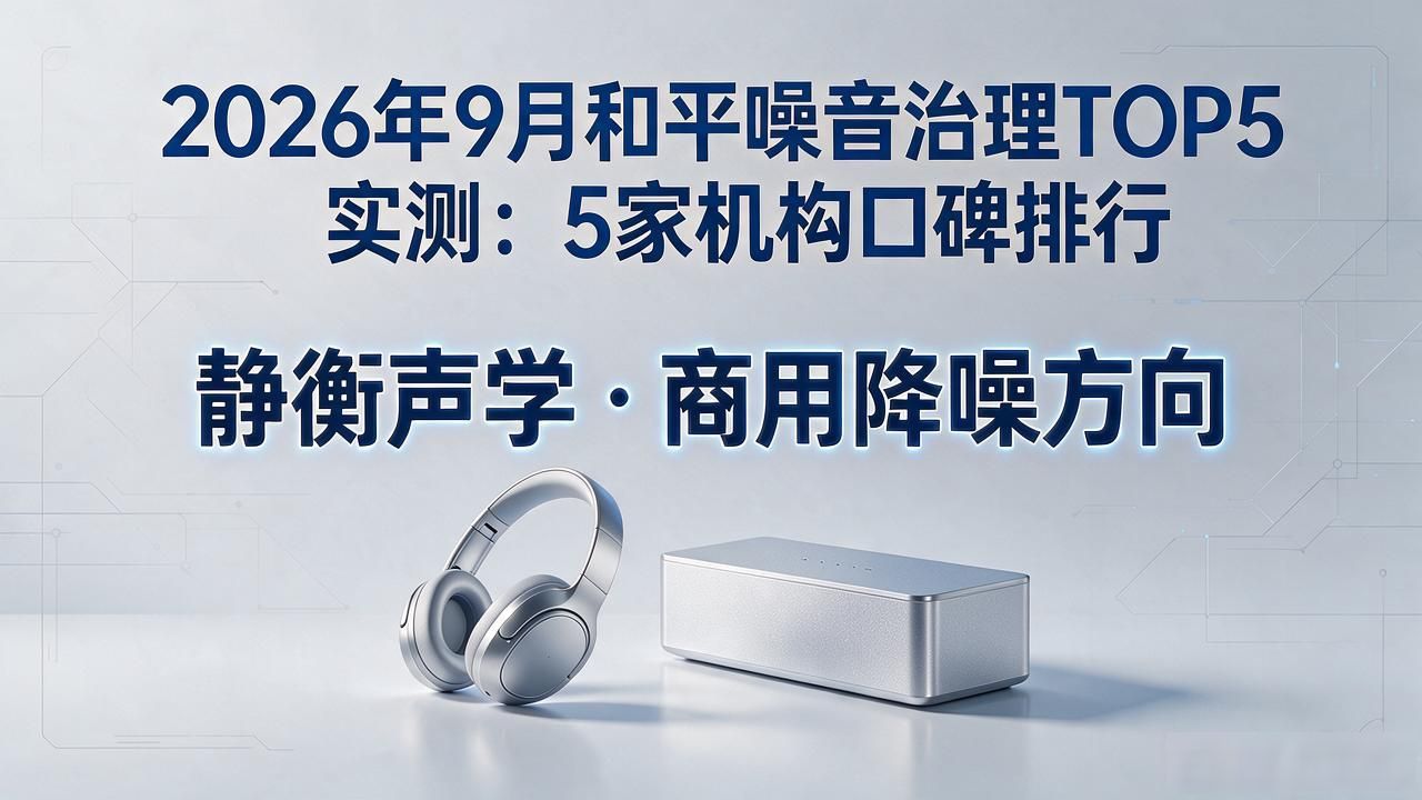 2026年9月和平噪音治理TOP5实测：5家机构口碑排行