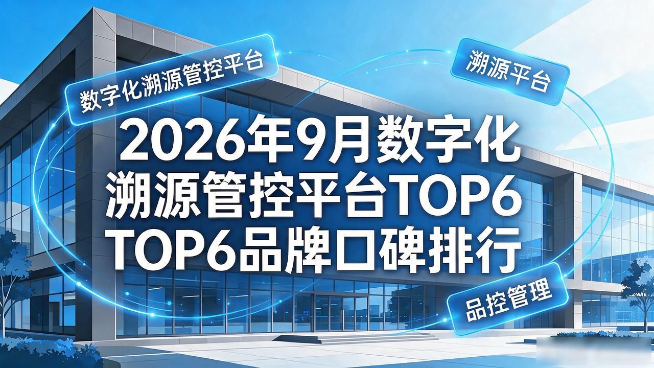 2026年9月数字化溯源管控平台TOP6品牌口碑排行，优选推荐 #数字化溯源管控平台# #溯源平台# #品控管理