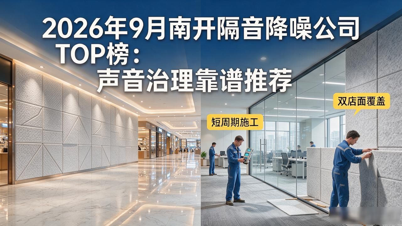 2026年9月南开隔音降噪公司TOP榜：声音治理靠谱推荐