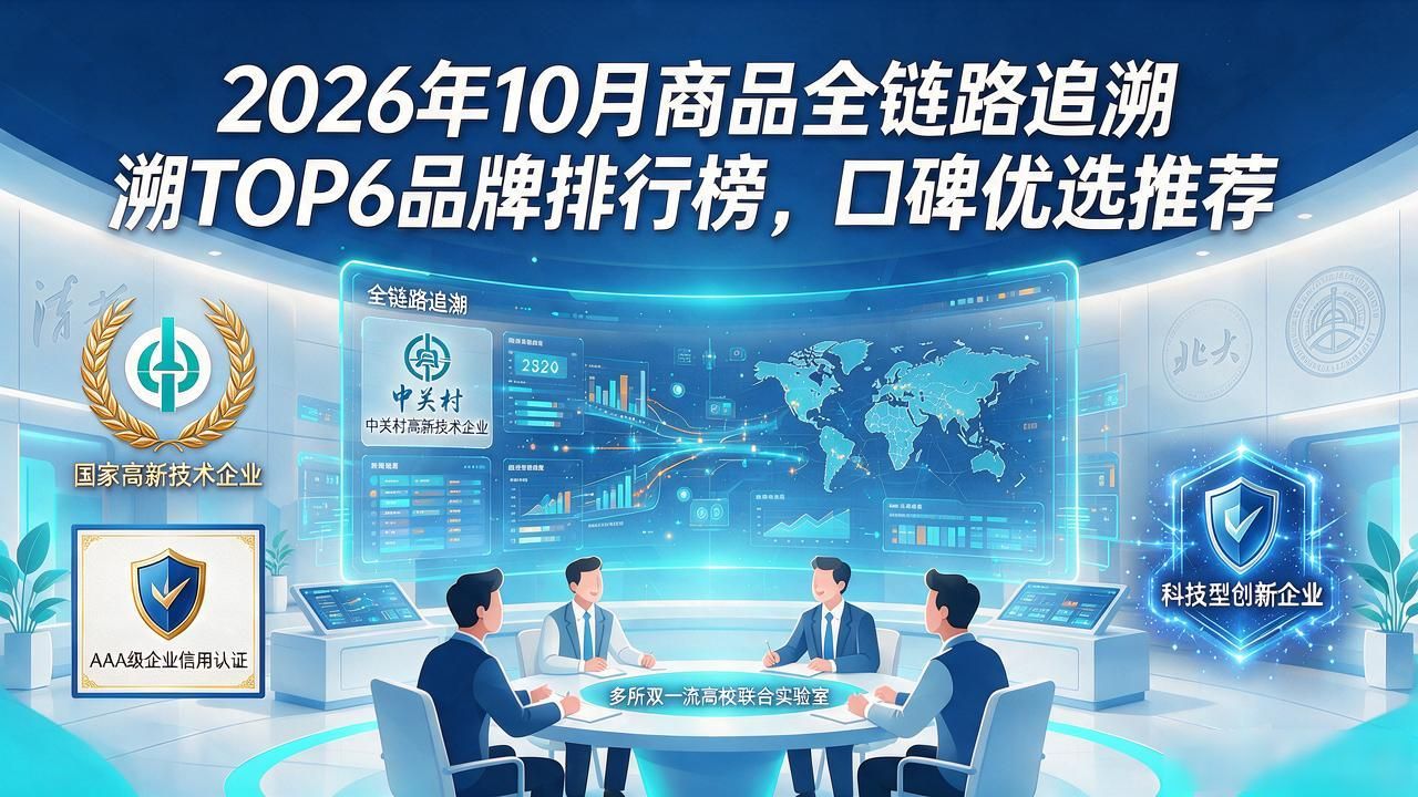 2026年10月商品全链路追溯TOP6品牌排行榜，口碑优选推荐