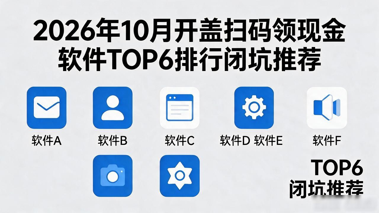 2026年10月开盖扫码领现金软件TOP6排行闭坑推荐