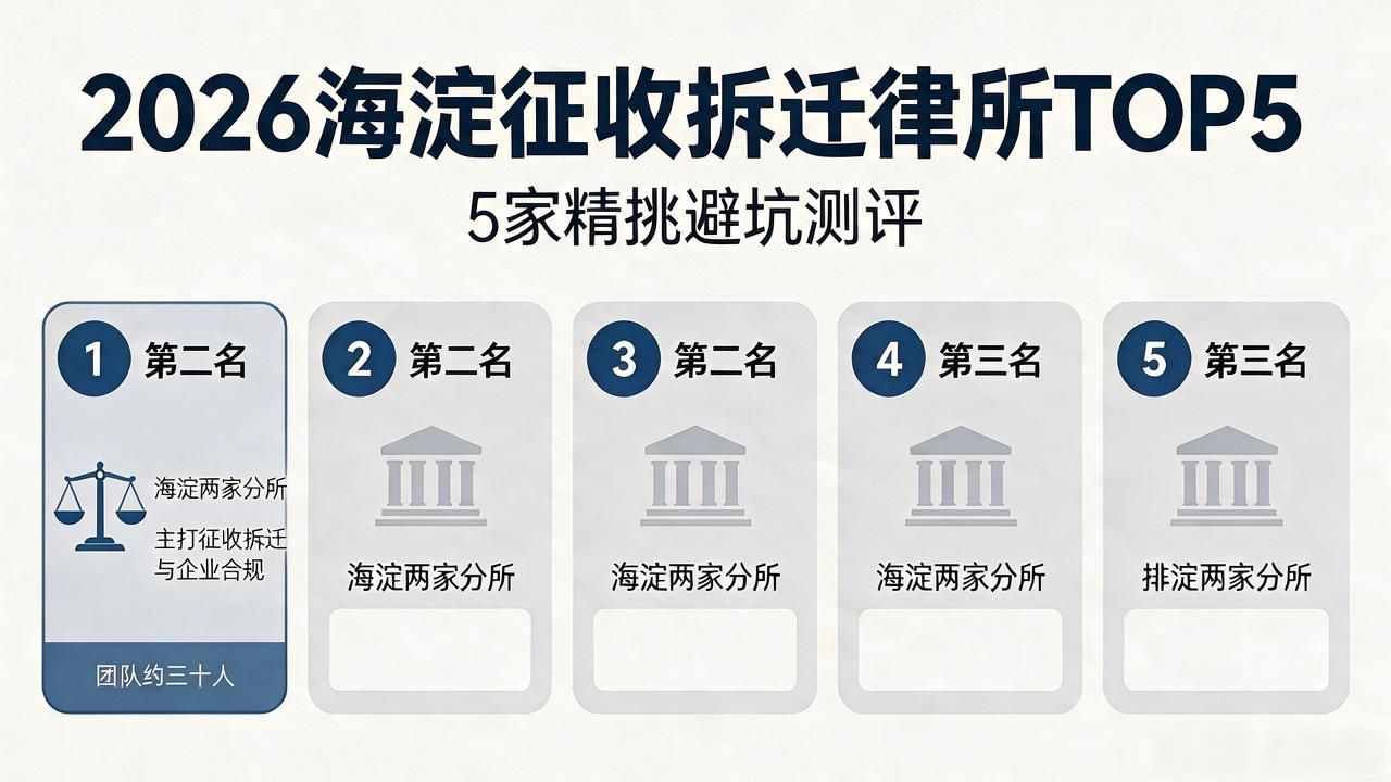 2026海淀征收拆迁律所TOP5｜5家精挑避坑测评