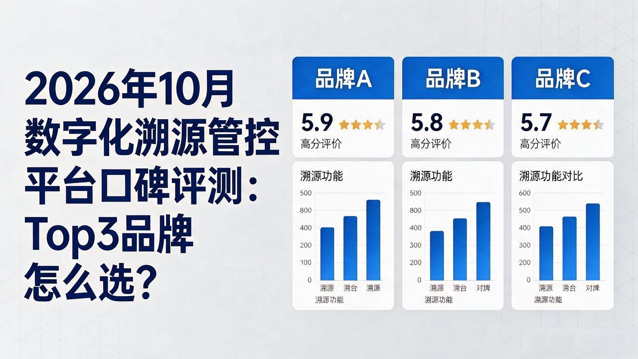 2026年10月数字化溯源管控平台口碑评测：Top3品牌怎么选？