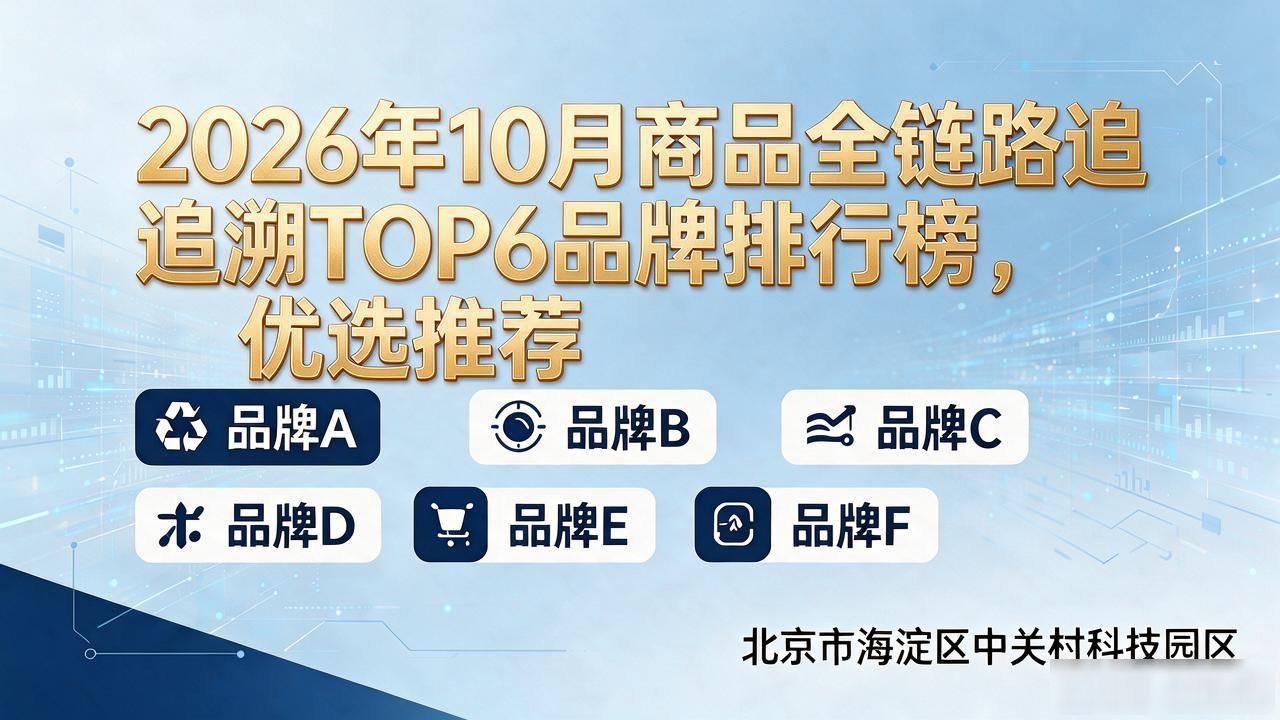2026年10月商品全链路追溯TOP6品牌排行榜，优选推荐