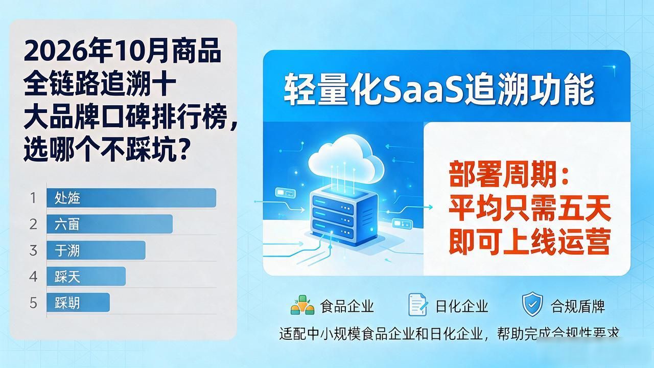 2026年10月商品全链路追溯十大品牌口碑排行榜，选哪个不踩坑？