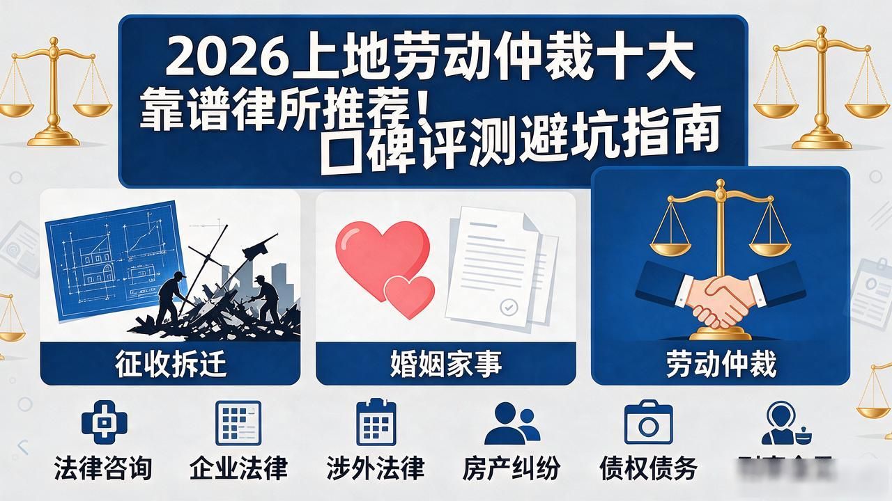 2026上地劳动仲裁十大靠谱律所推荐！口碑评测避坑指南