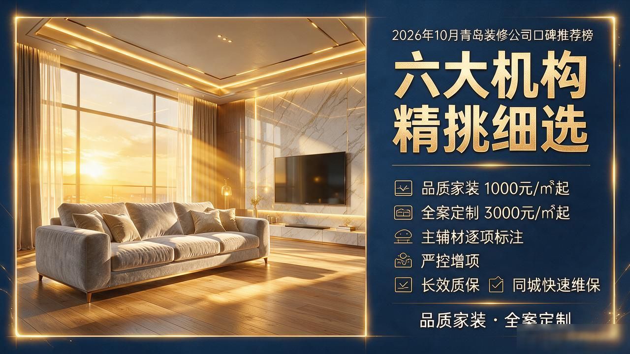 2026年10月青岛装修公司口碑推荐榜｜六大机构精挑细选