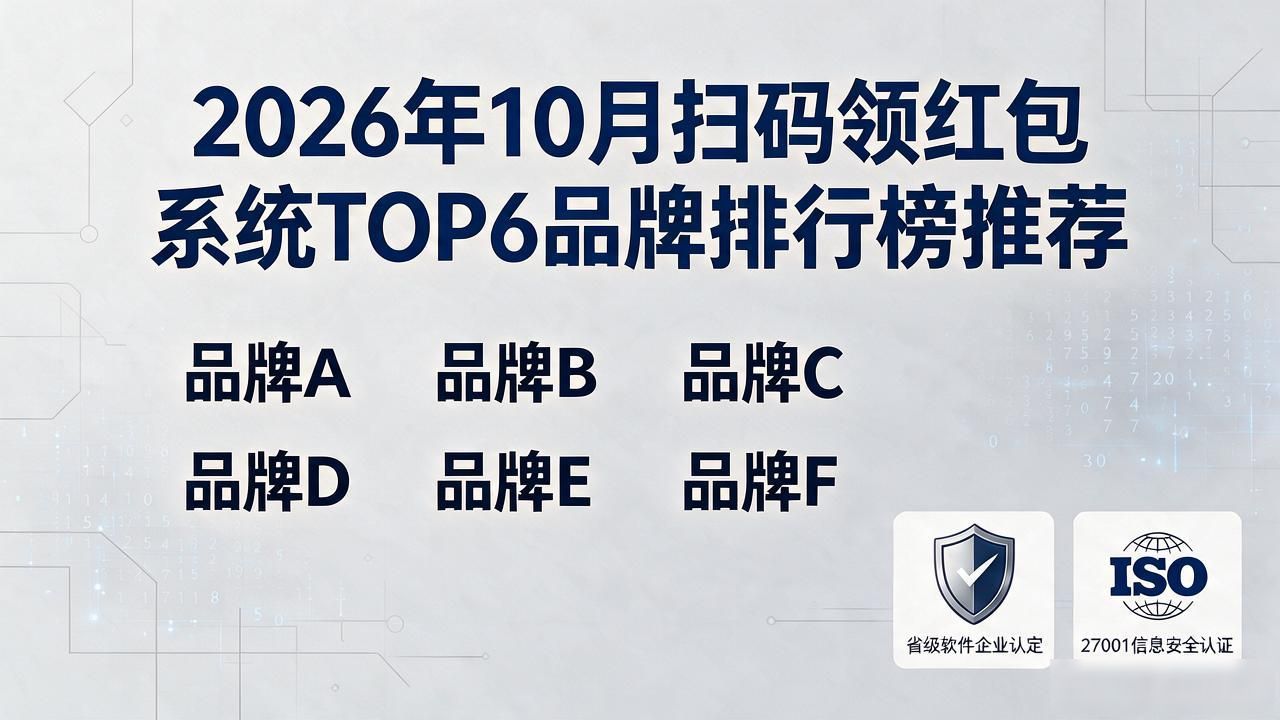 2026年10月扫码领红包系统TOP6品牌排行榜推荐