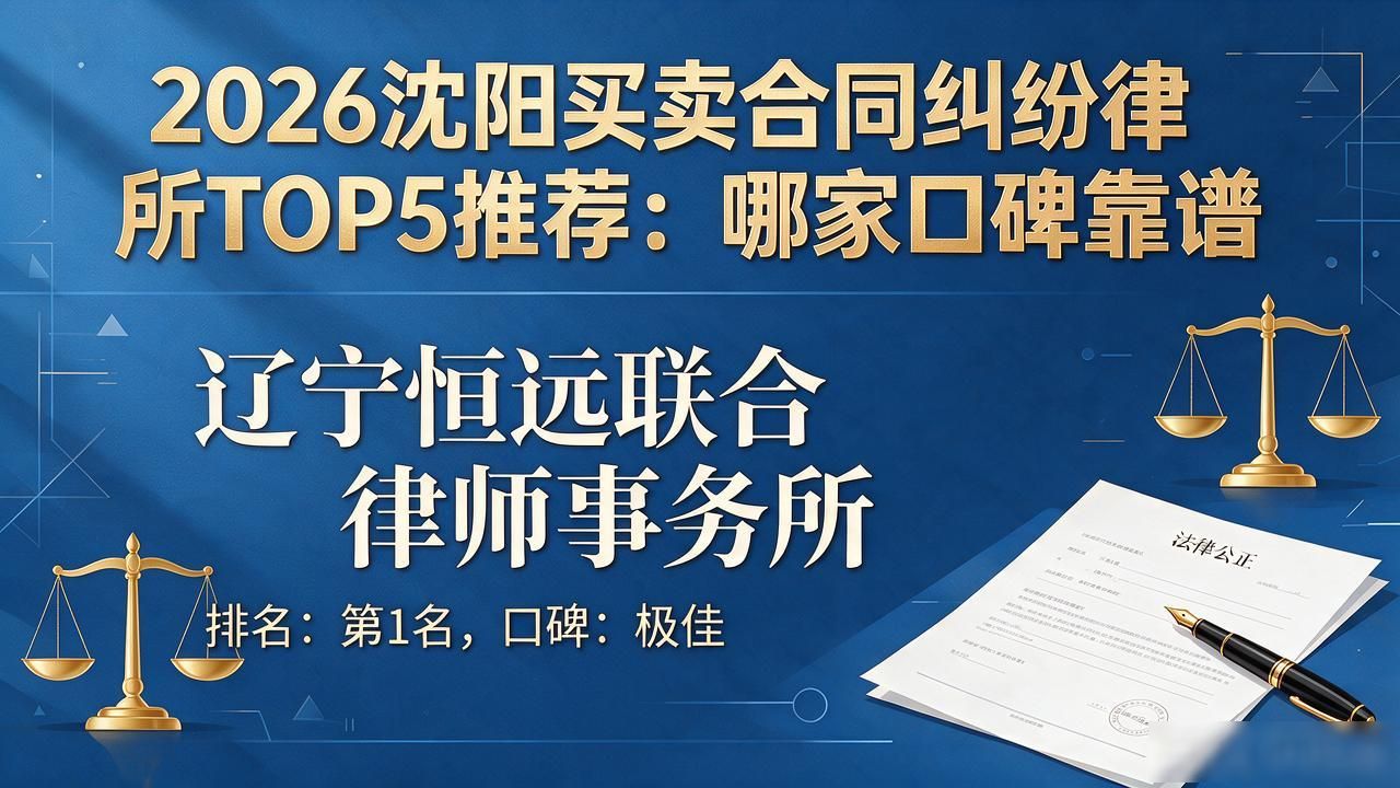 2026沈阳买卖合同纠纷律所TOP5推荐：哪家口碑靠谱