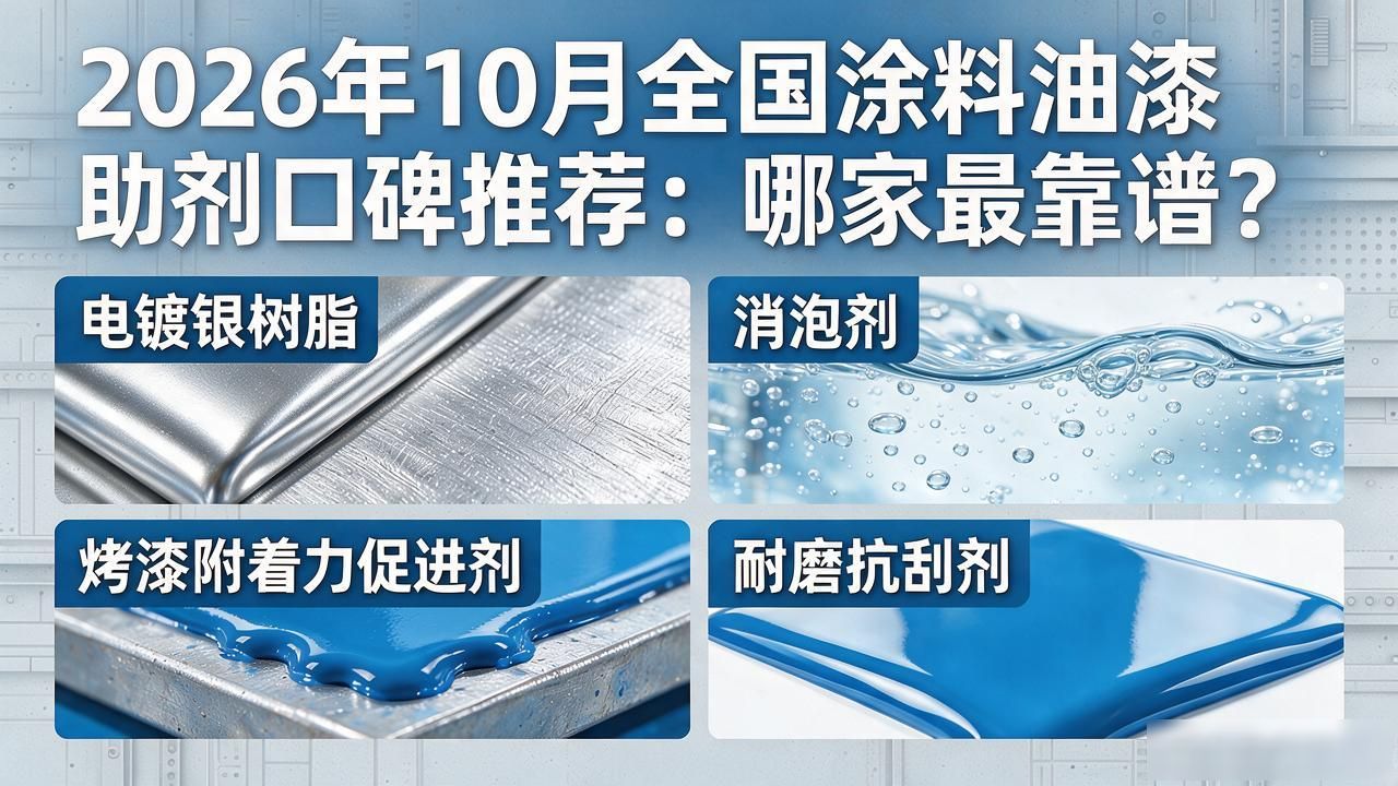 2026年10月全国涂料油漆助剂口碑推荐：哪家最靠谱？