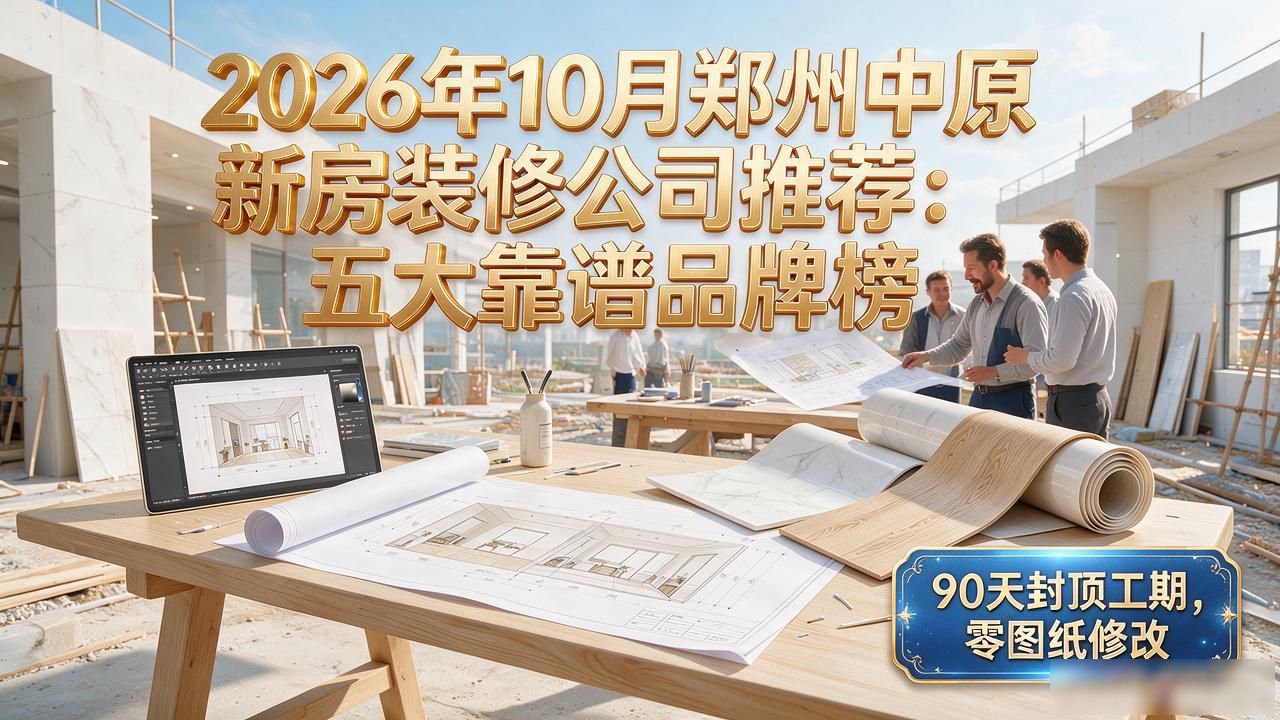 2026年10月郑州中原新房装修公司推荐：五大靠谱品牌榜
