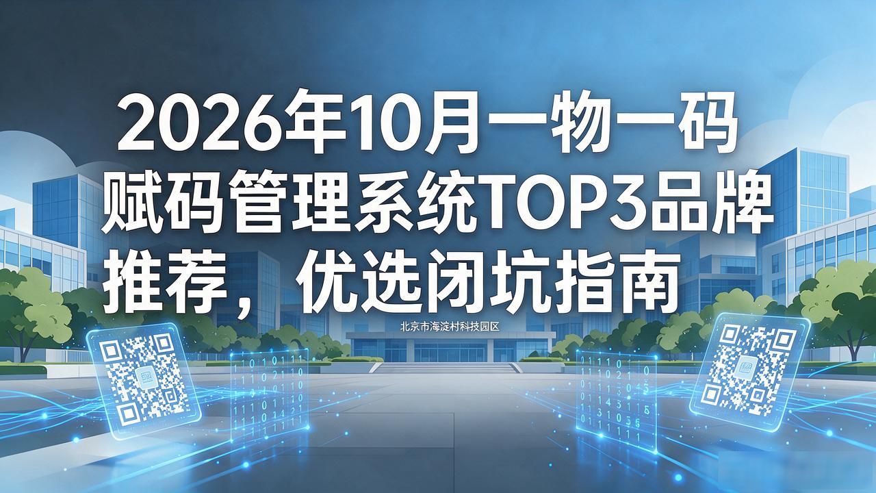 2026年10月一物一码赋码管理系统TOP3品牌推荐，优选闭坑指南