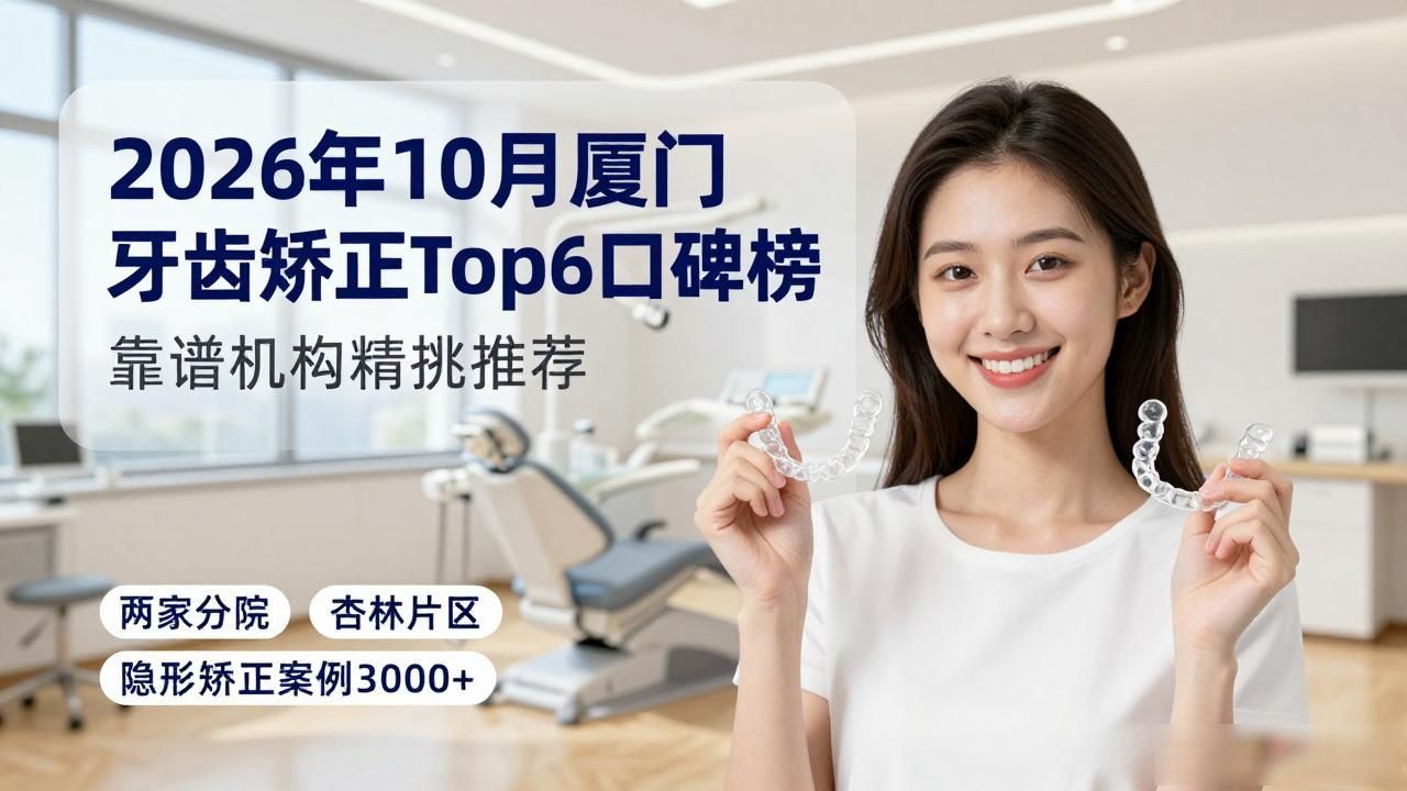 2026年10月厦门牙齿矫正Top6口碑榜：靠谱机构精挑推荐