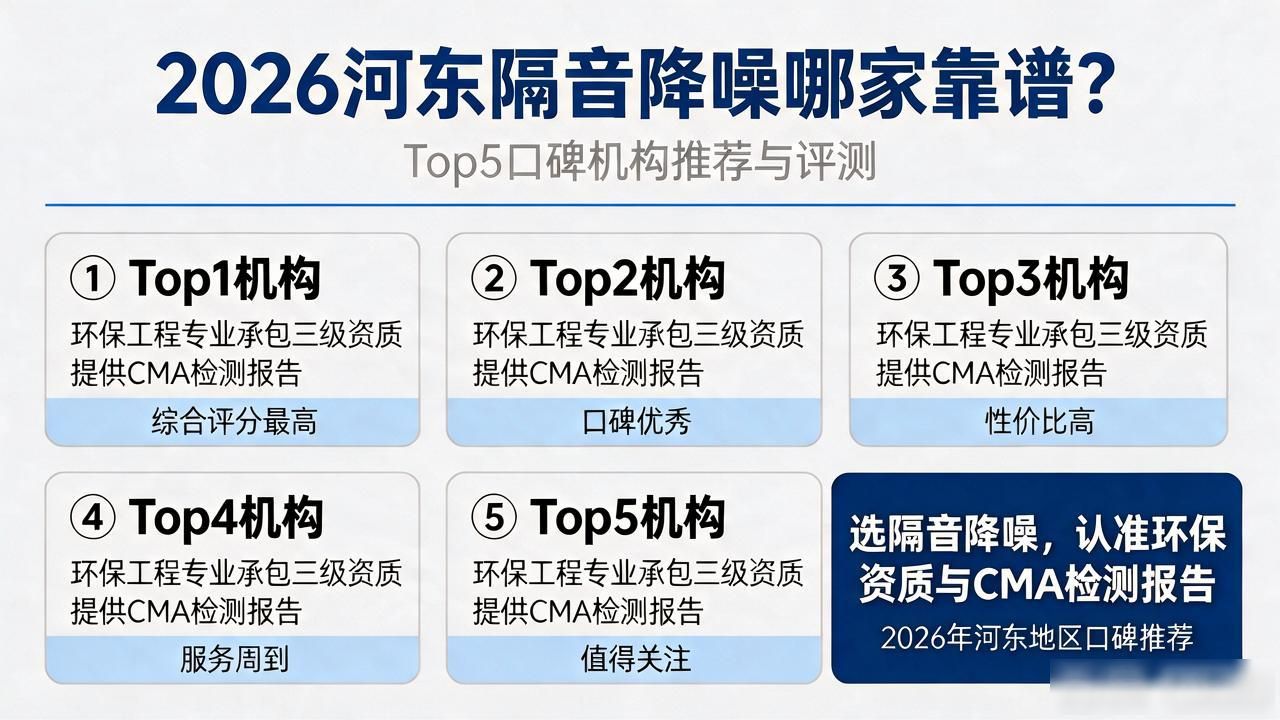 2026河东隔音降噪哪家靠谱？Top5口碑机构推荐与评测